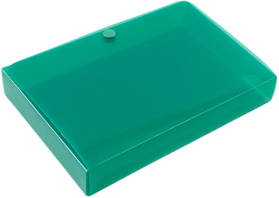 Green 8 3/8 x 5 3/4 x 1 3/8 Plastic Snap Case Portfolios