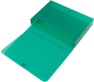 Green 8 3/8 x 5 3/4 x 1 3/8 Plastic Snap Case Portfolios