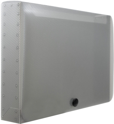 Smoke Gray 8 3/8 x 5 3/4 x 1 3/8 Plastic Snap Case Portfolios