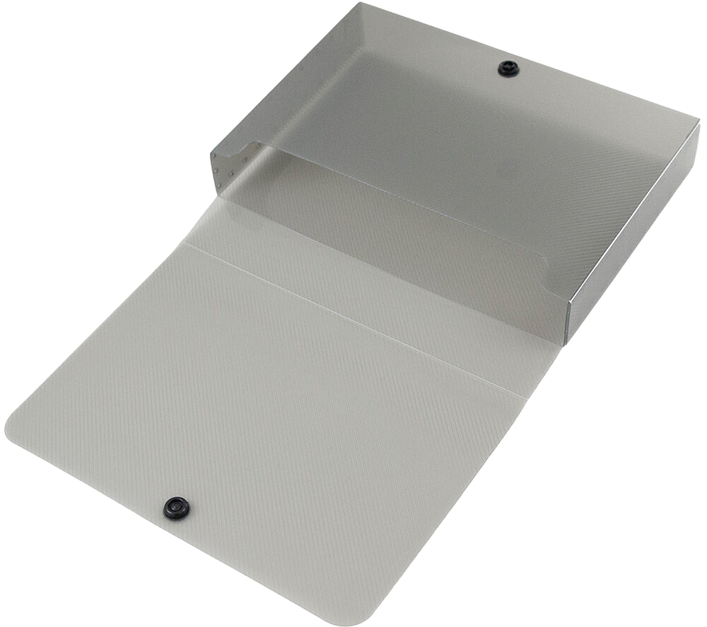 Smoke Gray 8 3/8 x 5 3/4 x 1 3/8 Plastic Snap Case Portfolios