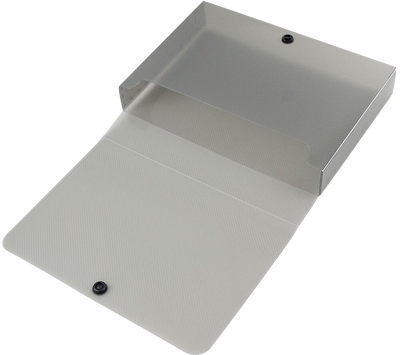 Smoke Gray 8 3/8 x 5 3/4 x 1 3/8 Plastic Snap Case Portfolios