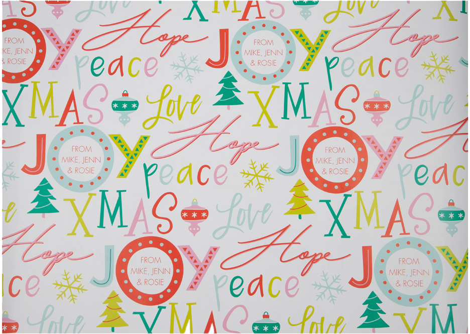 Custom Print Wrapping Paper Sheets 20" x 28" White Glossy - 5 Pack
