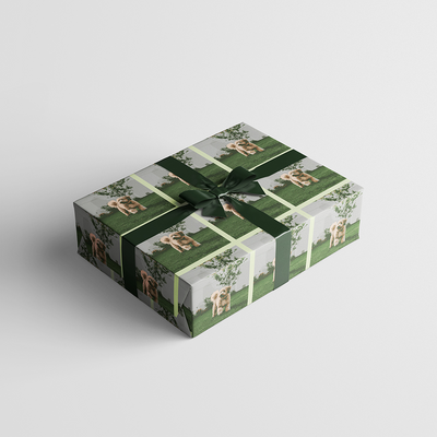 Custom Print Wrapping Paper 29 1/4" x 7' (17 Sq Ft) White Glossy