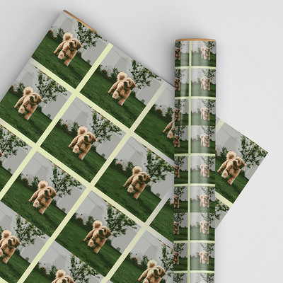 Custom Print Wrapping Paper 29 1/4" x 17 3/4' (43 Sq Ft) White Glossy