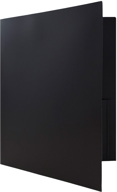 Black 9 x 12 Plastic Pop Folders with Clasp