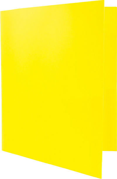 Yellow 9 x 12 Plastic Pop Folders with Clasp