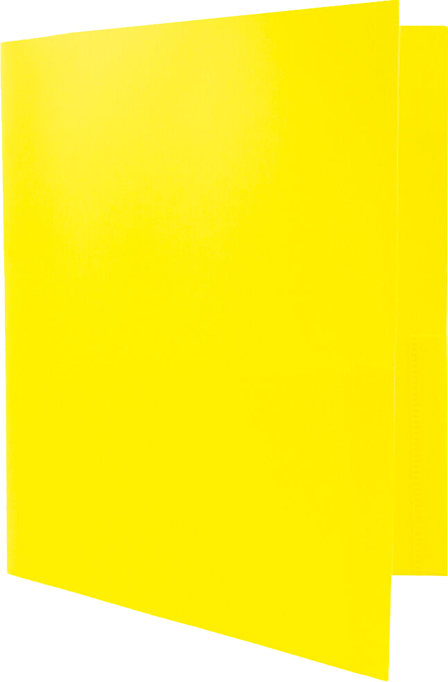 Yellow 9 x 12 Plastic Pop Folders with Clasp
