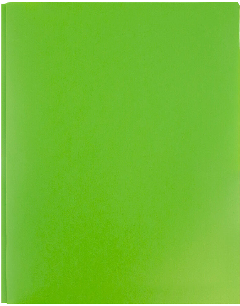 Lime Green 9 x 12 Plastic Pop Folders with Clasp