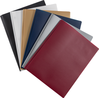 9 x 12 Plastic Pop with Clasp Folders - 6 Pack - Assorted Professional