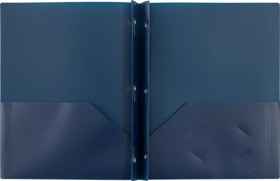 9 x 12 Plastic Pop with Clasp Folders - 6 Pack - Assorted Professional