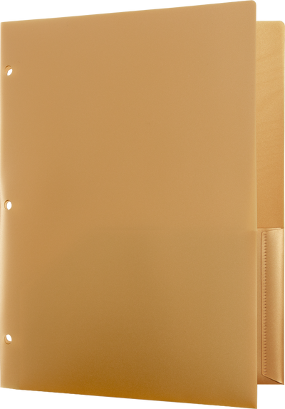 9 x 12 Plastic Pop 3 Hole Punch Folders - 6 Pack - Assorted Professional