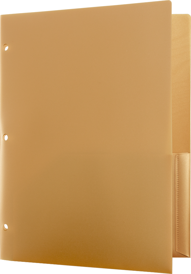 9 x 12 Plastic Pop 3 Hole Punch Folders - 6 Pack - Assorted Professional