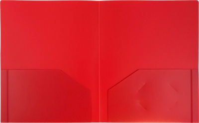 Red 9 x 12 Plastic Heavy Duty Folders