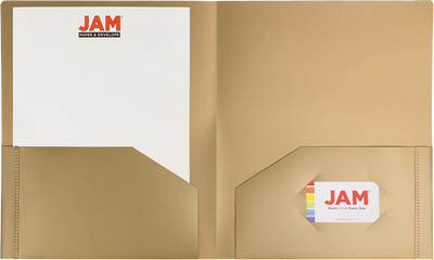 Gold 9 x 12 Plastic Heavy Duty Folders