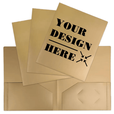 Gold 9 x 12 Plastic Heavy Duty Folders