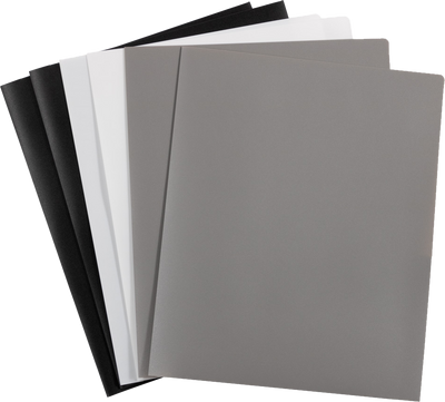 Assorted Business 9 x 12 Plastic Pop Folders - 6 Pack
