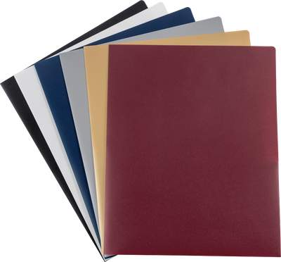 9 x 12 Plastic Pop Folders - 6 Pack - Assorted Professional