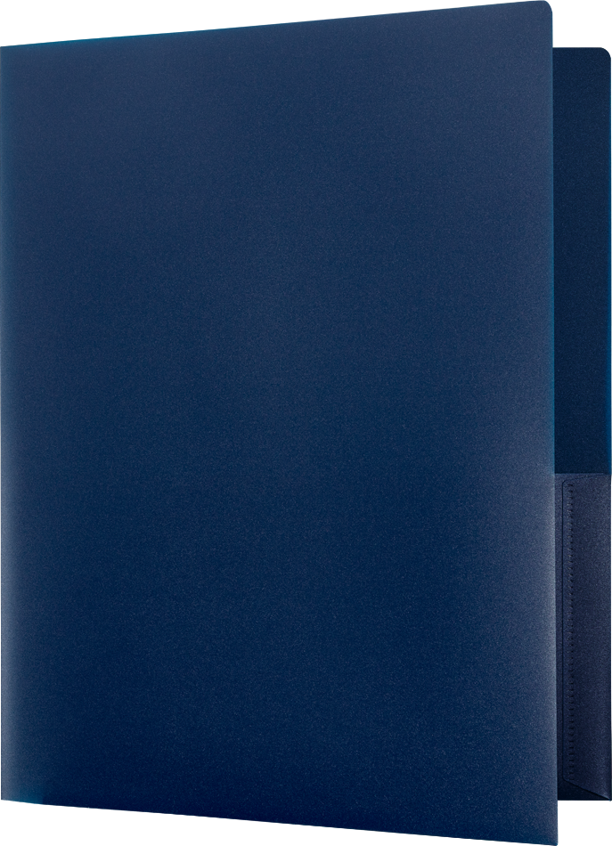 9 x 12 Plastic Pop Folders - 6 Pack - Assorted Professional