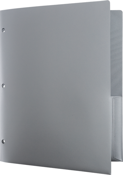 9 x 12 Plastic Heavy Duty 3 Hole Punch Folders - 6 Pack - Assorted Professional