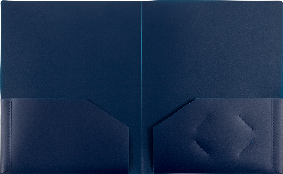 9 x 12 Plastic Heavy Duty Folders - 6 Pack - Assorted Professional