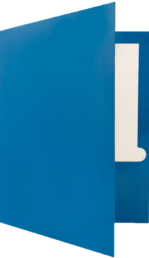 Glossy Blue 9 x 12 Standard Folders