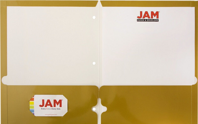 Glossy Gold 9 x 12 3 Hole Punch Folders