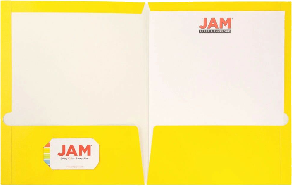 Assorted Primary Standard Glossy Folders - 6 Pack