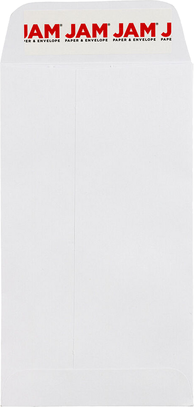 White 28lb #6 Coin Envelopes (3 3/8 x 6) with Peel & Seal
