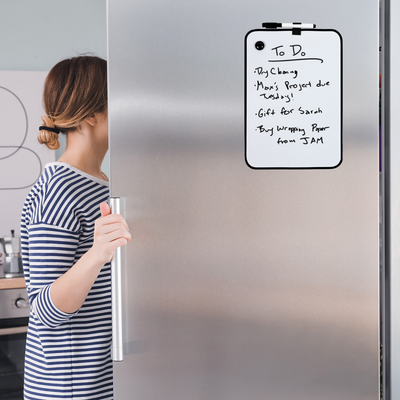 White with Black Frame Dry Erase Board