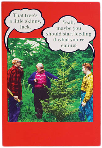 Skinny Christmas Tree A7 size Christmas Cards - 10 Pack