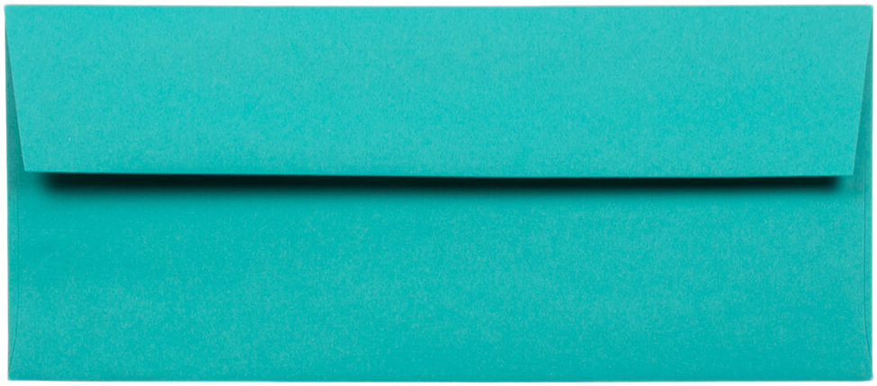 Sea Blue 24lb #10 Square Flap Envelopes (4 1/8 x 9 1/2)