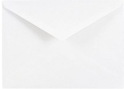 White 24lb Cougar 4 Bar V Flap Premium Envelopes (3 5/8 x 5 1/8)
