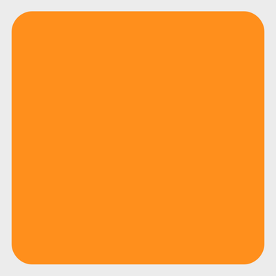 Neon Orange 1 1/2 x 1 1/2 Inch Roll of Square Labels - Bright Adhesive