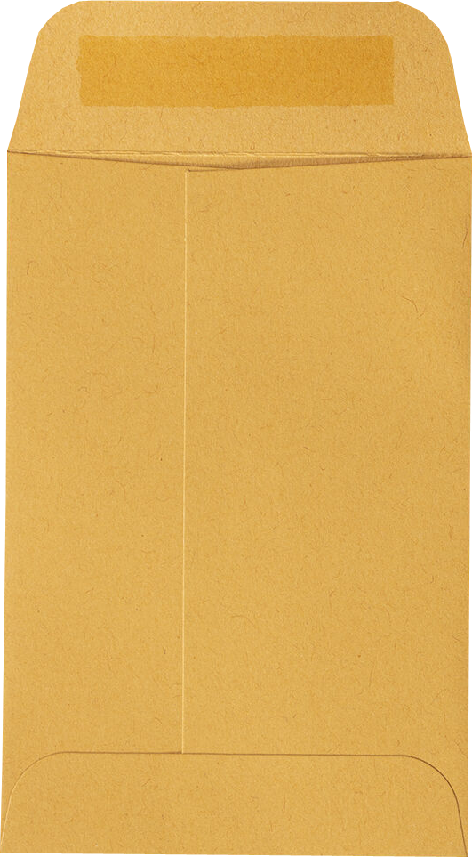 Brown Kraft 28lb #4 Coin Envelopes (3 x 4 1/2) with Peel & Seal