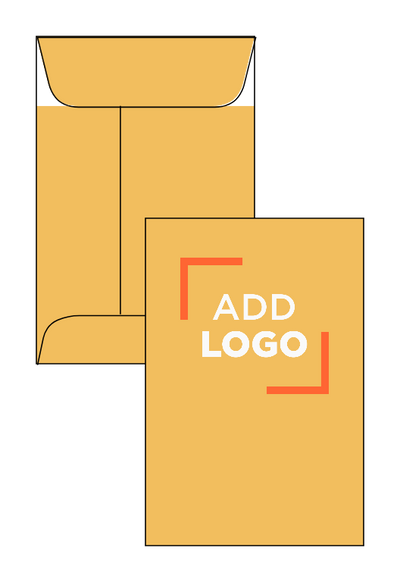 Brown Kraft 28lb #4 Coin Envelopes (3 x 4 1/2) with Peel & Seal