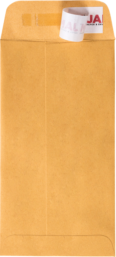 Brown Kraft 28lb #7 Coin Envelopes (3 1/2 x 6 1/2) with Peel & Seal
