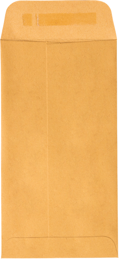 Brown Kraft 28lb #7 Coin Envelopes (3 1/2 x 6 1/2) with Peel & Seal
