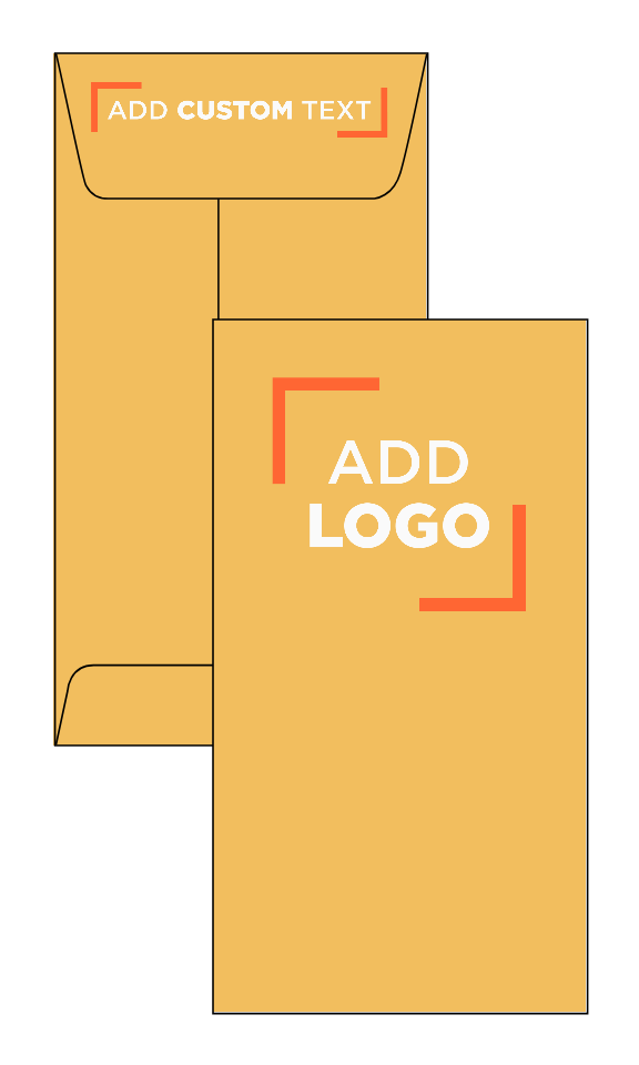 Brown Kraft 28lb #7 Coin Envelopes (3 1/2 x 6 1/2) with Peel & Seal