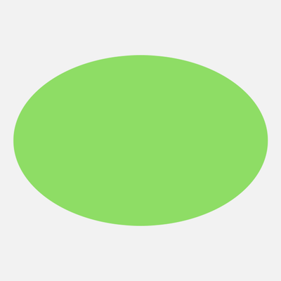Neon Green 1 1/2 x 2 1/2 Inch Roll of Oval Labels - Bright Adhesive