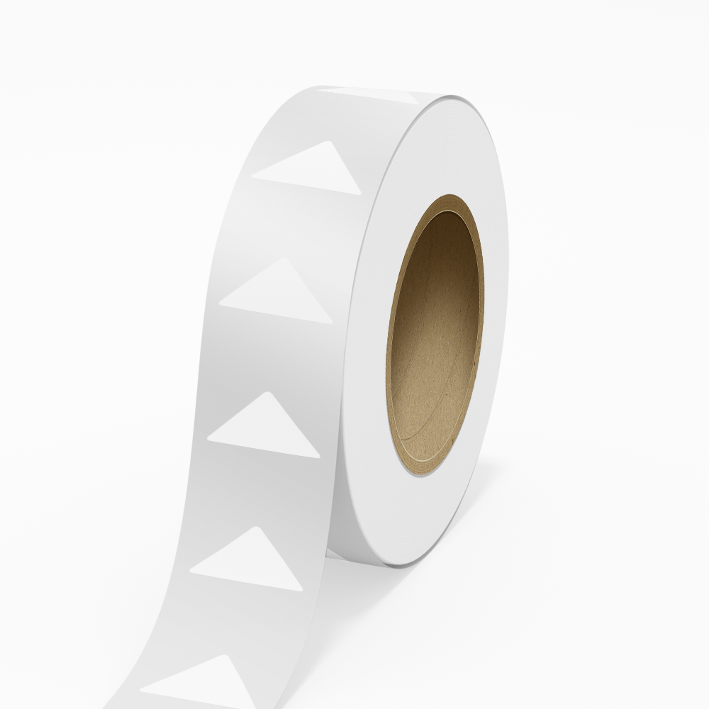1 1/4 x 2 1/2 Inch Triangle Clear Labels | Envelopes.com Exclusive