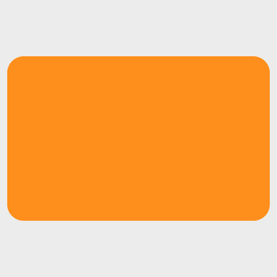 Neon Orange 1 1/4 x 2 Inch Roll of Rectangle Labels - Bright Adhesive