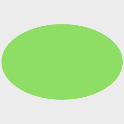 Neon Green 1 1/4 x 2 Inch Roll of Oval Labels - Bright Adhesive