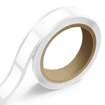 White Glossy 1 1/4 x 3 1/2 Inch Roll of Rectangle Labels