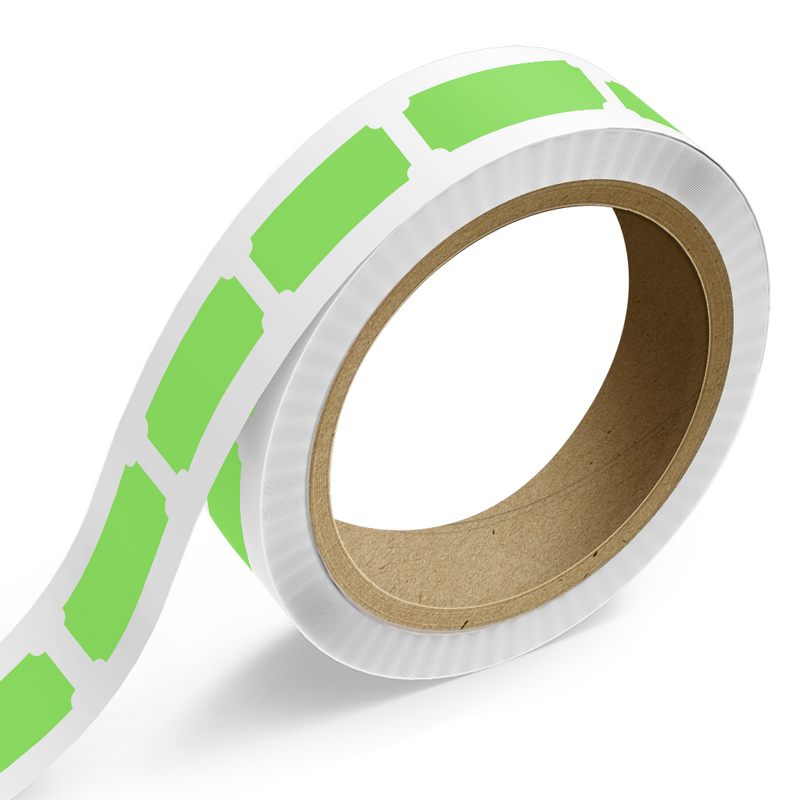 Smooth Neon Green Rectangle Labels 1 1/4 x 3 Inch - Envelopes