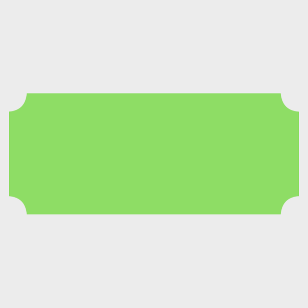 Smooth Neon Green Rectangle Labels 1 1/4 x 3 Inch - Envelopes