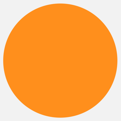 Neon Orange 1 1/4 Inch Roll of Circular Round Labels - Bright Adhesive