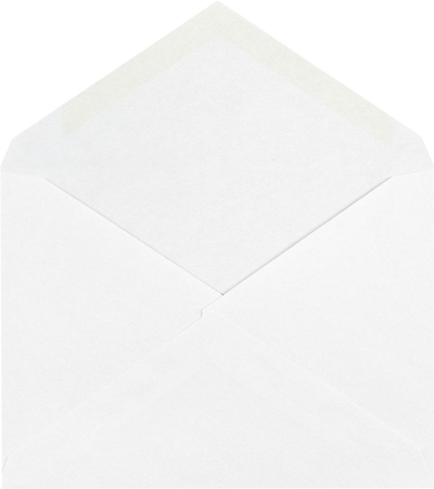 White 24lb Cougar 4 Bar V Flap Premium Envelopes (3 5/8 x 5 1/8)