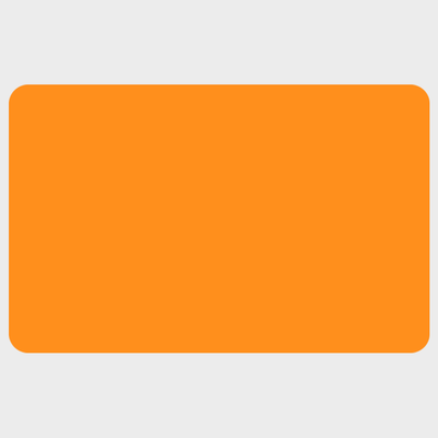 Neon Orange 1 3/4 x 2 3/4 Inch Roll of Rectangle Labels - Bright Adhesive