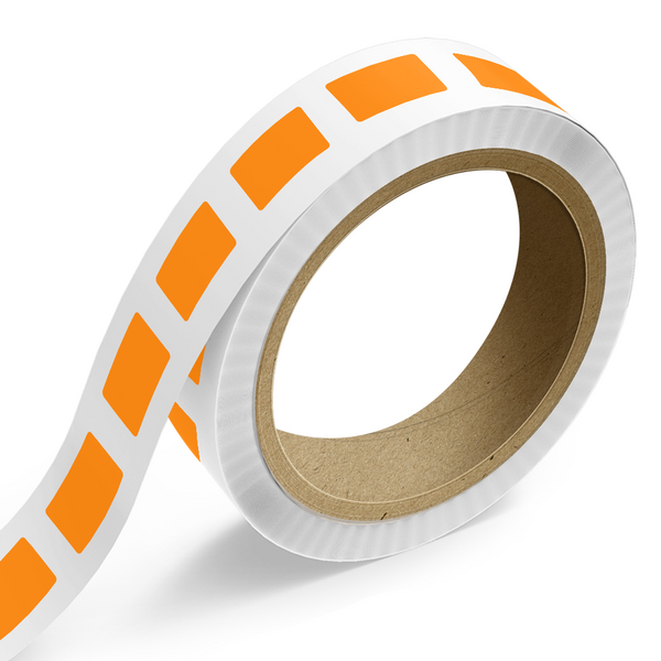 Smooth Neon Orange Rectangle Labels - 1 3/4 x 3 Inch - Envelopes