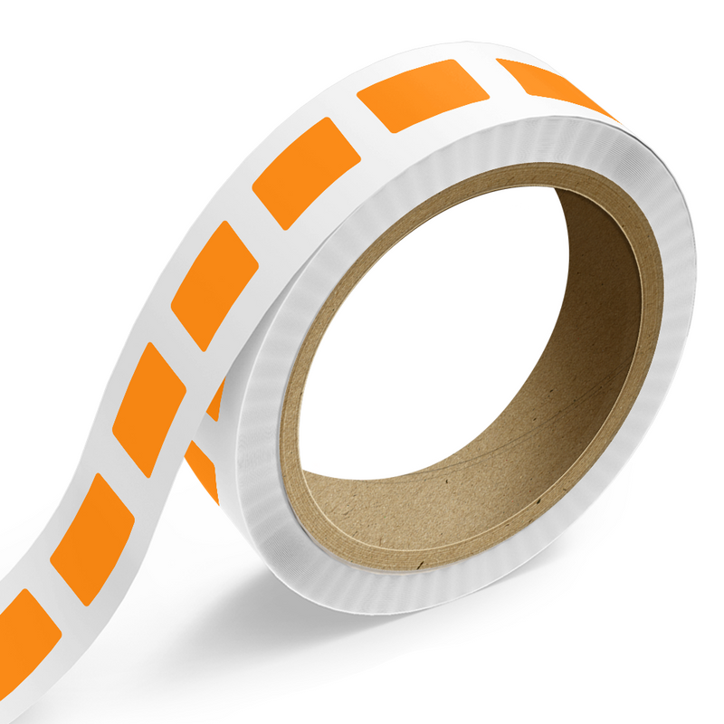 Smooth Neon Orange Rectangle Labels - 1 3/4 x 3 Inch - Envelopes